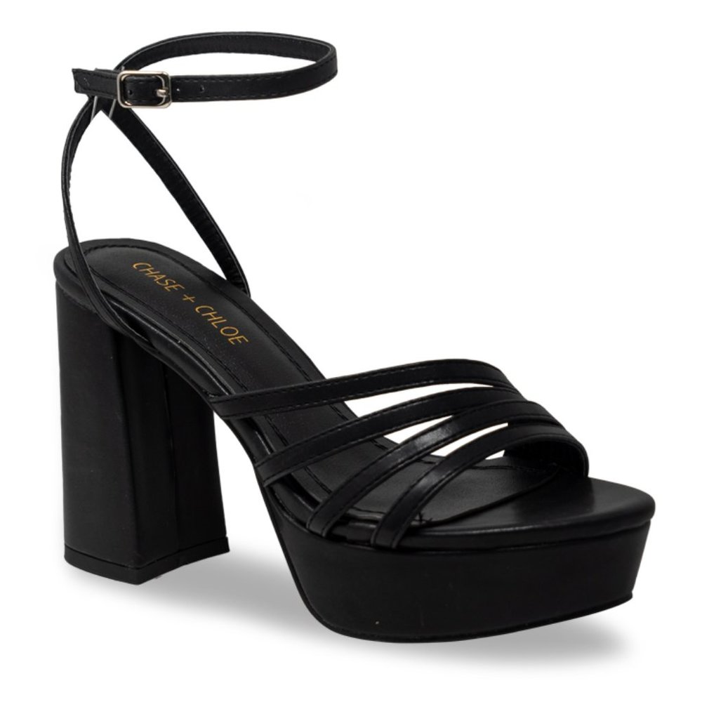 Chase + Chloe Black Platform Sandals